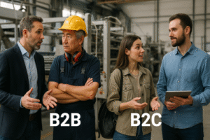 Diferença entre marketing B2B e B2C no setor industrial